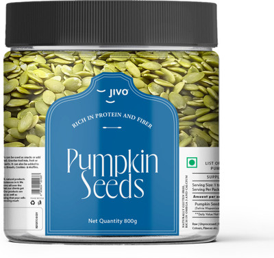 JIVO Raw Seeds Rich Fiber Calcium Protein Immunity Booster Diet Snacks Superfood Pumpkin Seeds(800 g)