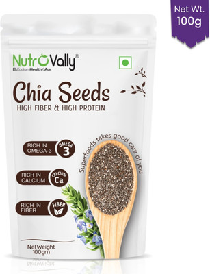 NutroVally - Chia Seeds for Weight Loss | Loaded with Omega3 & Antioxidants Rich | Premium Chia Seeds(100 g)