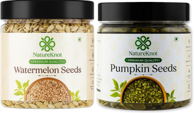 Natureknot Super Seeds Combo for Immunity, Energy & Digestion Watermelon Seeds, Pumpkin Seeds(2 x 200 g)