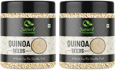 NATURE CONNECT Whole White Quinoa Seeds|Gluten Free Quinoa Seeds | 400 Grams Each[Jar Pack] Quinoa Seeds(2 x 400 g)