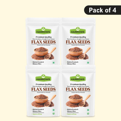 Harrows Flax seeds Rich in Omega 3 with Zinc and Protein Brown Flax Seeds(4 x 100 g)