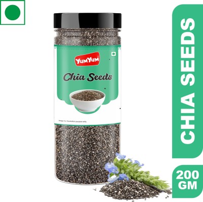 YUM YUM Raw Chia Seeds, Healthy Seeds, Rich in Calcium Chia Seeds(200 g)