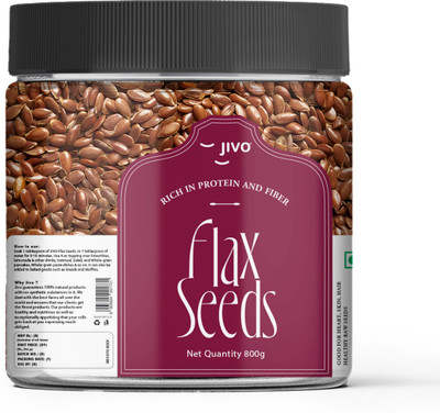 JIVO High Fibre Omega 3 Weight Loss Management Healthy Diet Snack Superfood Alsi Seed Brown Flax Seeds(800 g)