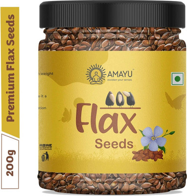 AMAYU Raw Flax Seeds Weight Loss | Healthy Edible Seeds | Rich in Omega 3 Fatty Acid Brown Flax Seeds(200 g)