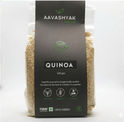 Aavashyak Organic White Quinoa Seeds | Gluten-Free Superfood | Quinoa Seeds, White Quinoa Seeds(500 g)