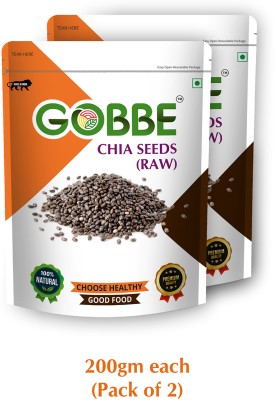 GOBBE Premium Organic Black Chia Seeds | Gluten Free, Non-GMO Chia Seeds(200 g, Pack of 2)