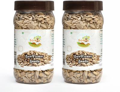 SOWIK Raw Sunflower Seeds | Diet Food | Fiber Rich Superfood | Premium Quality Sunflower Seeds(2 x 200 g)