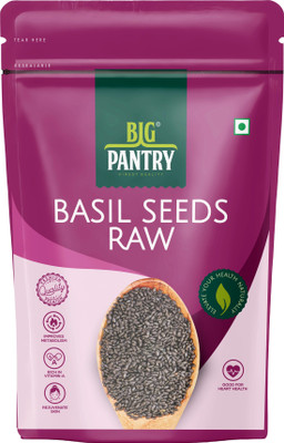 BIG PANTRY Raw Basil/Sabza Seeds | Tukmaria Seeds for Weight loss | Good for Heart Health Basil Seeds(200 g)