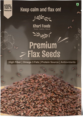 Khari Foods Healthy Raw Flax Seeds, High Fibre, Omega 3 Fats, Premium Quality Brown Flax Seeds(2 x 250 g)