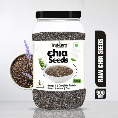 TruNutra Chia Seeds For Weight Loss Rich In Omega-3 & Calcium Rich Boost Over all Health Chia Seeds(900 g)