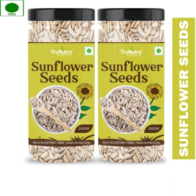 TruNutra sunflower seeds – 400g sunflower seeds for eating edible seeds super food Sunflower Seeds(400 g, Pack of 2)