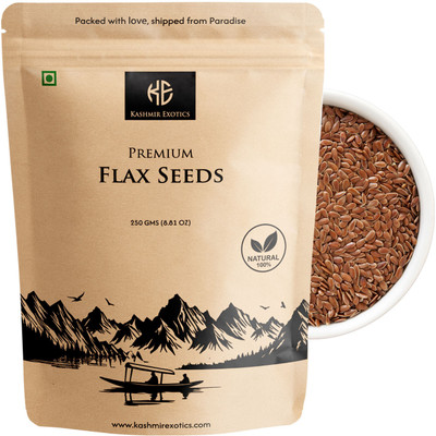 Kashmir Exotics Premium Flax Seeds 250gms Brown Flax Seeds(250 g)