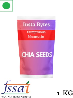 Insta Bytes Sumptuous Mountain Raw Chia for Weight loss Management, with Omega 3, Fiber Chia Seeds(1 kg)