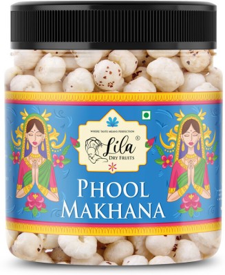 lila dry fruits Phool Makhana Fox Nuts 200gms Jar Pack|Lotus Seeds|Pop/Gorgon Nut Puffed Kernels Phool Makhana(200 g, Pack of 4)