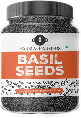 Farm & Farmers Pack of 1 | 100 G | Raw and Unroasted Premium Sabja Basil Seeds for Weight Loss Basil Seeds(100 g)