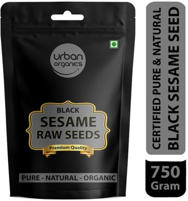 Urban Organic Black Sesame Seeds Fresh and Natural |Kaale Til| Kali Till| Sesame - Black Sesame Seeds(750 g)