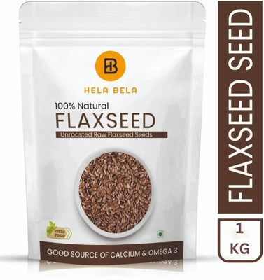 HELA BELA HELA BELA RAW FLAXSEED RICH WITH FIBERS Brown Flax Seeds(1000 g)