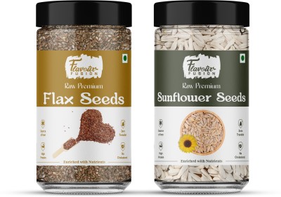 flavour fusion FLAX SEEDS / SUNFLOWER SEEDS Brown Flax Seeds, Sunflower Seeds(200 g, Pack of 2)