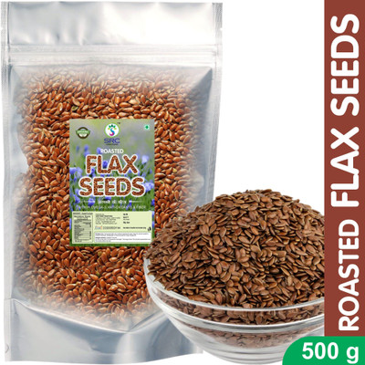 SRC Creations Roasted Flax Seeds Alsi ke beej Roasted Flax Seeds(500 g)