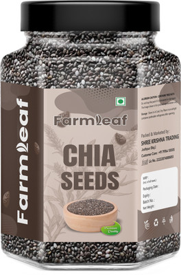 FarmLeaf Raw Chia Seeds for Weight Loss with Omega 3 , Zinc and Fiber, Rich in Calcium Chia Seeds(200 g)