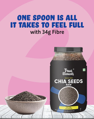 True Elements Raw Chia Seeds for weight loss with Omega 3, Zinc & Fiber, Calcium Rich Chia Seeds(2 kg)