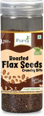 PurvaBite's Roasted Flax Seeds! Rich in Omega-3s, fiber, and antioxidants Brown Flax Seeds(150 g)