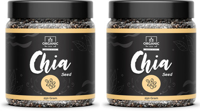 Organic Box Raw Chia Seeds For Eating Unroasted chia Seeds Immunity Booster 250 gm Each Chia Seeds(2 x 250 g)