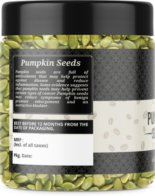 NATURE CONNECT Raw Pumpkin Seeds Protein and Fiber Rich Superfood [Jar Pack]250 Grams Each Pumpkin Seeds(500 g, Pack of 2)