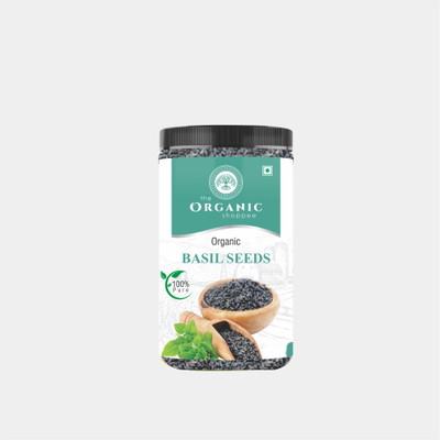 the organic shoppee Organic Basil Seeds (100 gm) Basil Seeds(100 g)