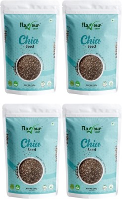 Flavour Veda Raw for Fat Burn with Calcium Rich, Omega 3, & Fiber Chia Seeds(800 g, Pack of 4)