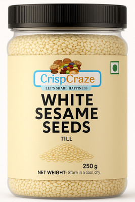 crispcraze White Sesame Seeds 500g, Raw Safed Till, White Til Seeds for Eating White Sesame Seeds(500 g)