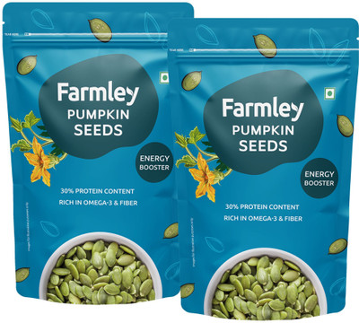 Farmley Premium Pumpkin Seeds 400g, Pack of 2, Each-200g Pumpkin Seeds(2 x 200 g)