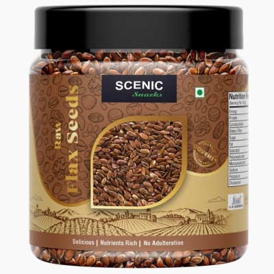 SCENIC Snacks Premium Raw Flax Seeds|Nutritious Rich Edible Seeds for Eating| Alsi Seeds Brown Flax Seeds(1 kg)