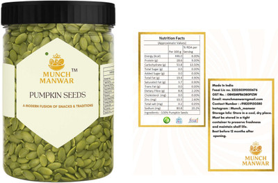 MUNCH MANWAR Premium Roasted Pumpkin Seeds | Healthy Snack | Rich in Protein & Fiber Pumpkin Seeds(500 g)