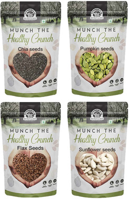 WONDERLAND Healthy Seeds Combo Pack-Chia, Pumpkin, Sunflower And Flax (200 G Each) Chia Seeds  (800 G, Pack Of 4) For Rs. 206 @ 77 %