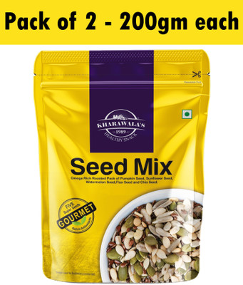 KHARAWALA'S Seed Mix FIVE Super Seeds Pack of 2 (200gms each) Mixed Seeds(2 x 200 g)