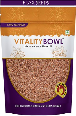 VITALITY BOWL Flax Seeds | ALSI | Rich in Protein & Omega 3 | Source of Iron & Dietary Fibre | Brown Flax Seeds(200 g)