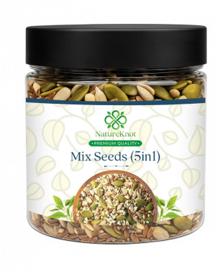 Natureknot 5-in-1 Super Seeds Mix for Immunity, Energy & Digestion Pumpkin Seeds, Sunflower Seeds, Chia Seeds, Brown Flax Seeds, Watermelon Seeds(200 g)