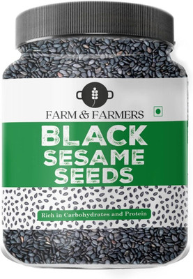 Farm & Farmers Pack of 1 | 250 G | Organic Raw Unroasted Premium Healthy Black Sesame Seeds Sesame Seeds(250 g)