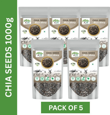 VK Stores Premium Raw Chia Seeds | Energy Booster & Digestive Aid | Bulk Combo (Pack of 5) Chia Seeds(5 x 0.2 kg)
