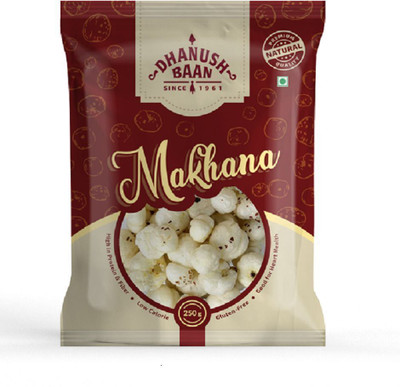 Dhanush Ban Premium Phool Makhana, Regular Lotus Seed Pop/Gorgon Nut Puffed Kernels - Lotus Seeds(Makhana)(250 g)