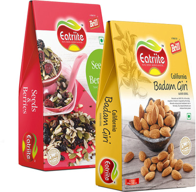 Eatriite Seed & Berries Mix & Plain Raw Almonds 400g Mixed Seeds(2 x 200 g)