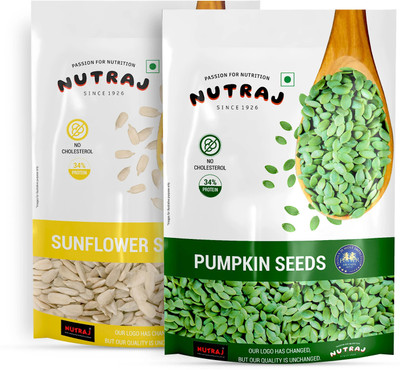 Nutraj Sunflower & Pumpkin Seeds Pumpkin Seeds, Sunflower Seeds(400 g)