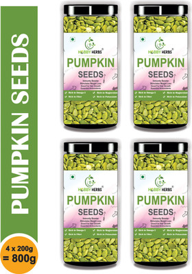 Hobby Herbs Pumpkin Seeds 800g ( 4 x 200g ) | Protein and Fiber Rich Superfood | Raw Seeds Pumpkin Seeds(4 x 200 g)