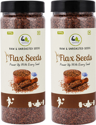 GymGrains Omega-3 & Fiber Superfood (2 x 200 g) Brown Flax Seeds(2 x 200 g)
