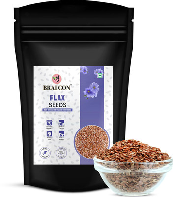 BRALCON Raw Flax Seeds - 100g | Flax Seeds for Hair Growth | Alsi Seeds for Eating | Brown Flax Seeds(100 g)
