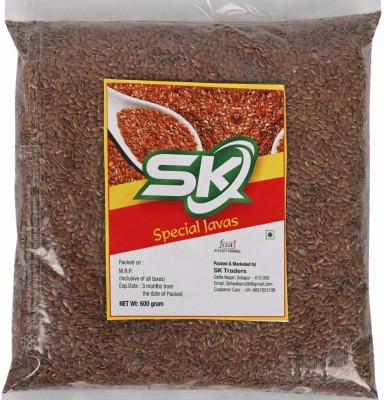 Sk foods Brown Flex seed,javas 600grm Brown Flax Seeds(600 g)