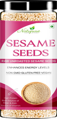 Natupure Premium Quality Raw Safed Til (White) Sesame Seeds(500 g)