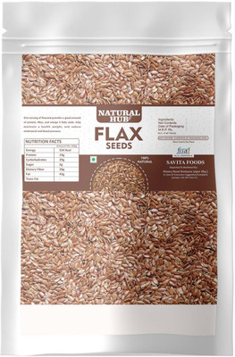 Natural Hub Raw & Unroasted Brown Flax Seeds(0.1 kg)