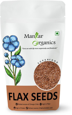 ManHar Organics Flax Seeds (Alsi) | High-Quality Protein Flax Seeds for Weight Management & Skin and Hair Care Brown Flax Seeds(250 g)